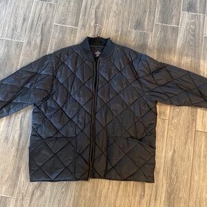 Foot Locker Diamond Quilted Bomber Black Jacket XXLarge